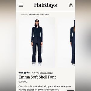 Half days women Emma Softshell ski/snow pants